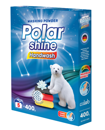 Порошок для прання POLAR SHINE універсал 0,4 кг.